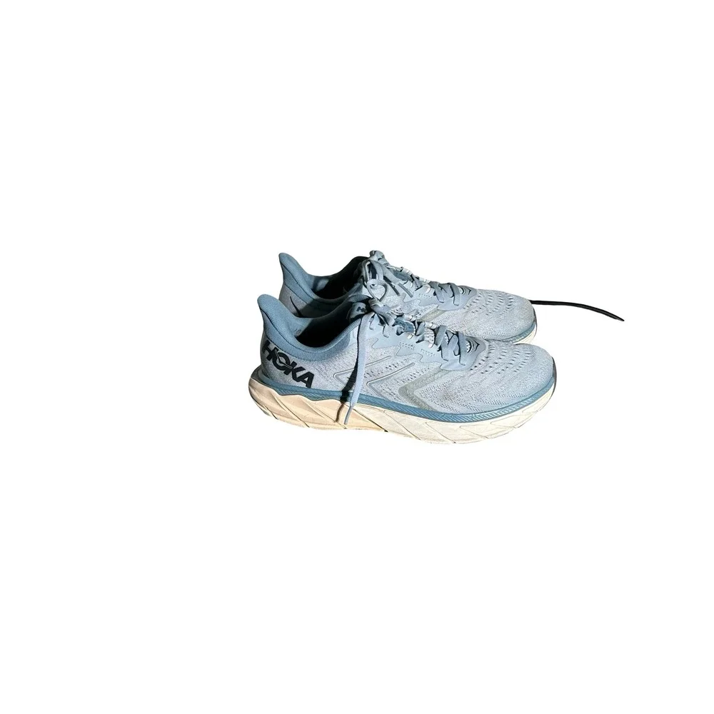 Hoka Arahi 5 Blue Tan Stability Running Shoes Womens 9.5B 1115012-BFLG